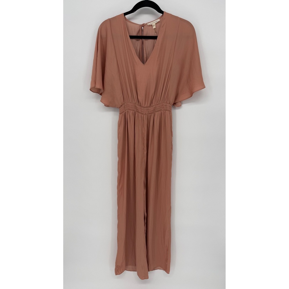 GRADE +‎ GATHER LIGHTWEIGHT SATIN JUMPSUIT BLUSH PINK SMALL NWT -- FLAW